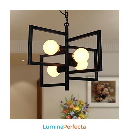 Lampă suspendată din metal cu tablou rustic vintage garaj