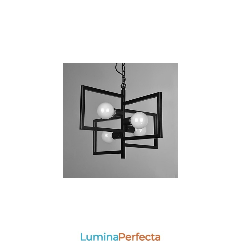 Lampă suspendată din metal cu tablou rustic vintage garaj