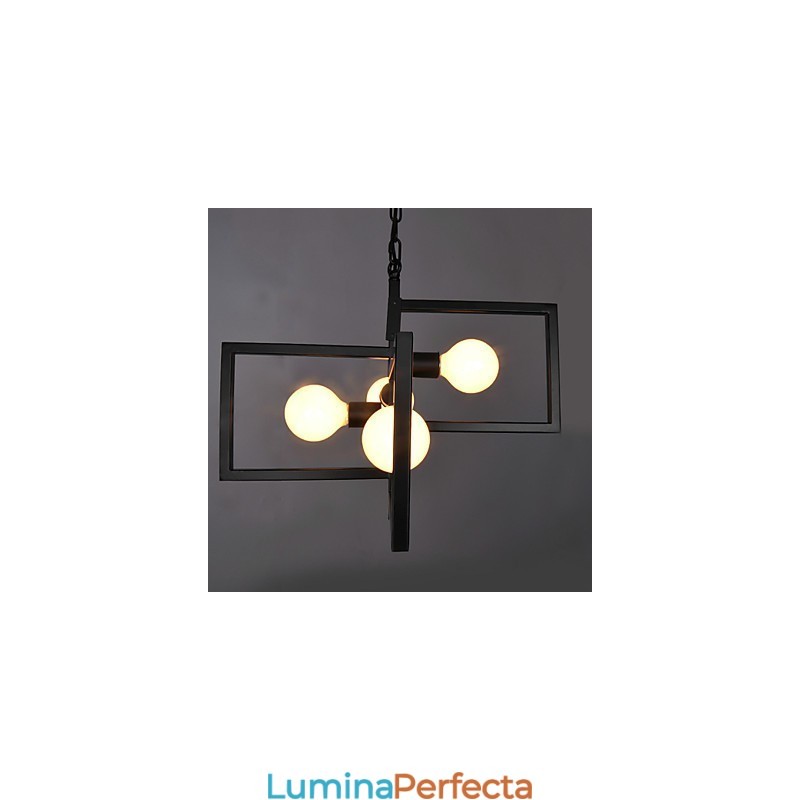 Lampă suspendată din metal cu tablou rustic vintage garaj
