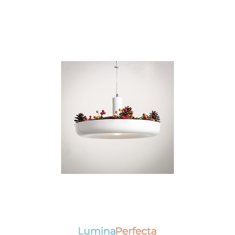 Familie de lumini suspendate cu design decorativ modern, alb pur, modern