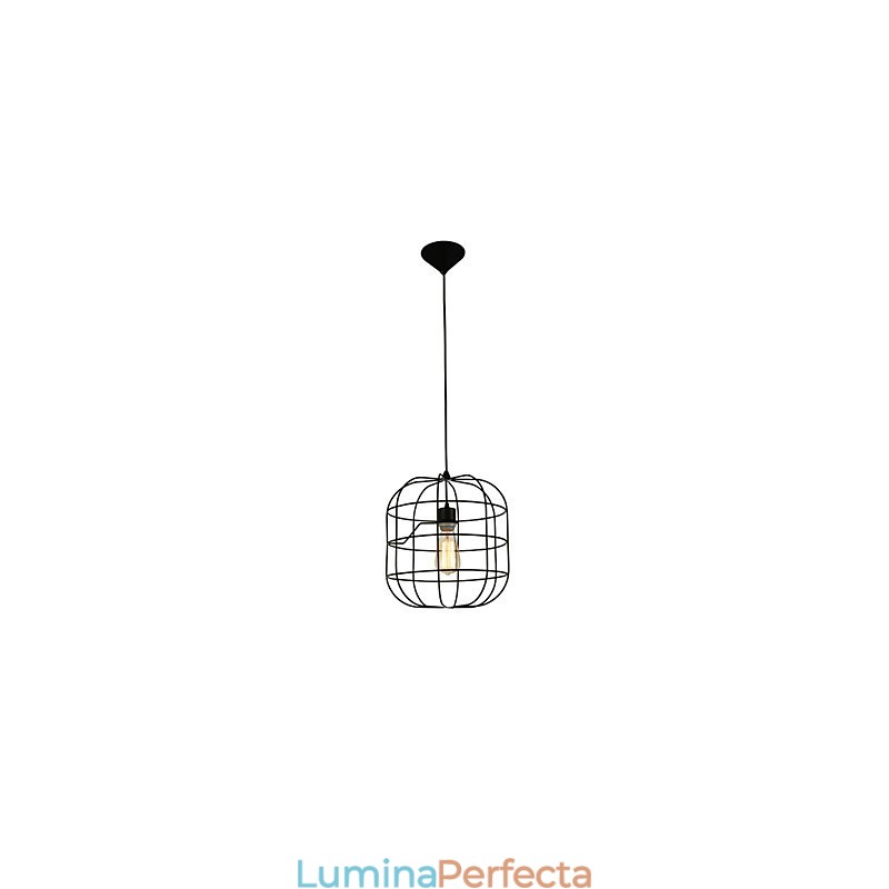 Lampă suspendată Mini Artistic Birdcage 1 Lumină Modern Simplicity Finisaj Negru Alb Metal Oțel Carbon Droplight