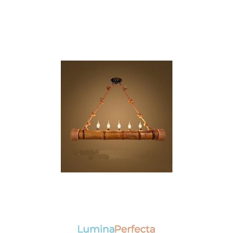 Candelabru decorativ din bambus Cafe Pastoral Nostalgia