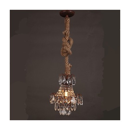 Candelabru din cristal imitație de vânt industrial de cânepă retro lounge Candelabru din cristal imitație de vânt industrial de cânepă retro lounge