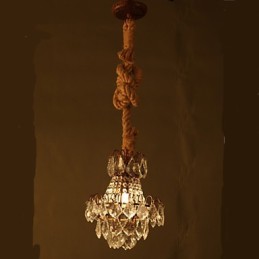Candelabru din cristal imitație de vânt industrial de cânepă retro lounge