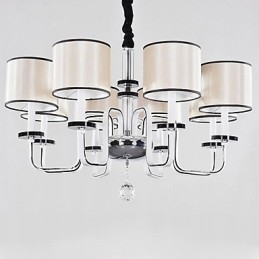 Candelabru contemporan modern din metal cromat din cristal
