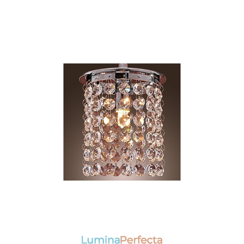 Lampă suspendată galvanizată în stil mini din cristal modern și contemporan