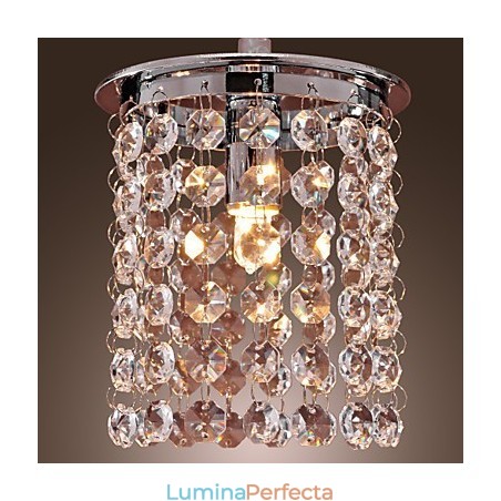 Lampă suspendată galvanizată în stil mini din cristal modern și contemporan Lampă suspendată galvanizată în stil mini din cristal modern și contemporan
