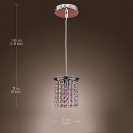 Lampă suspendată galvanizată în stil mini din cristal modern și contemporan