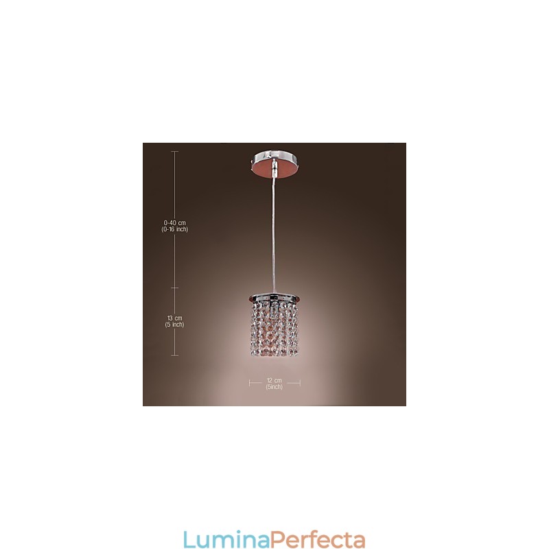 Lampă suspendată galvanizată în stil mini din cristal modern și contemporan