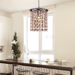 Lampă suspendată galvanizată în stil mini din cristal modern și contemporan