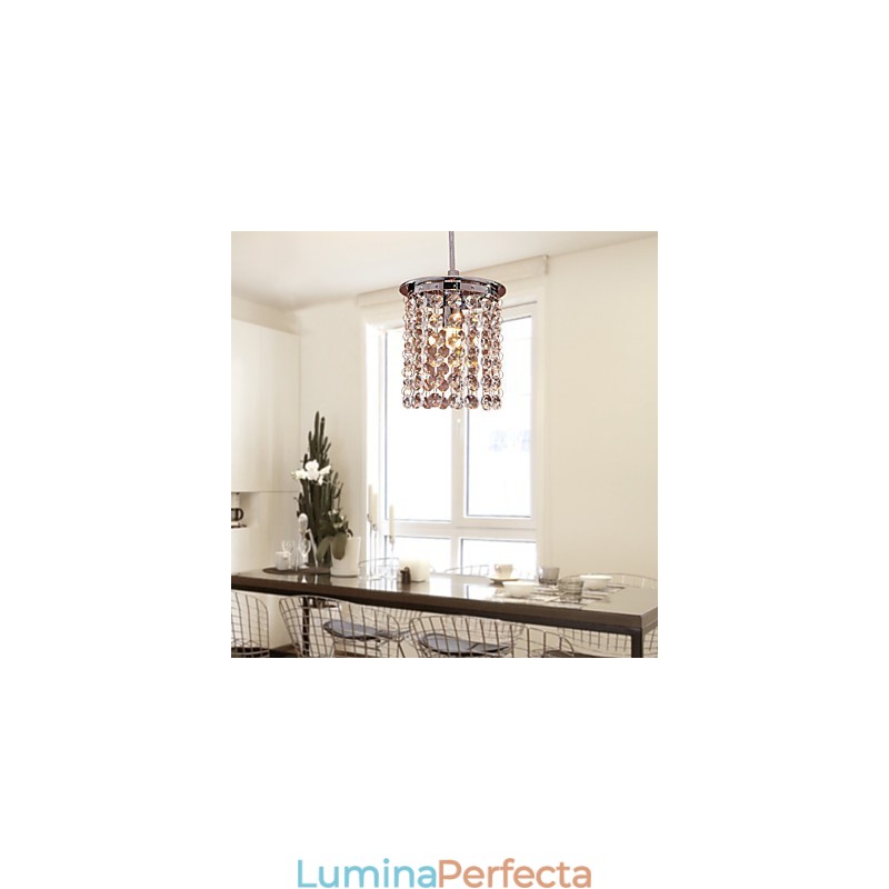 Lampă suspendată galvanizată în stil mini din cristal modern și contemporan