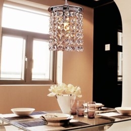Lampă suspendată galvanizată în stil mini din cristal modern și contemporan