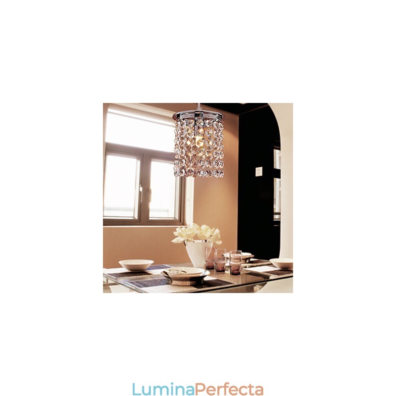 Lampă suspendată galvanizată în stil mini din cristal modern și contemporan
