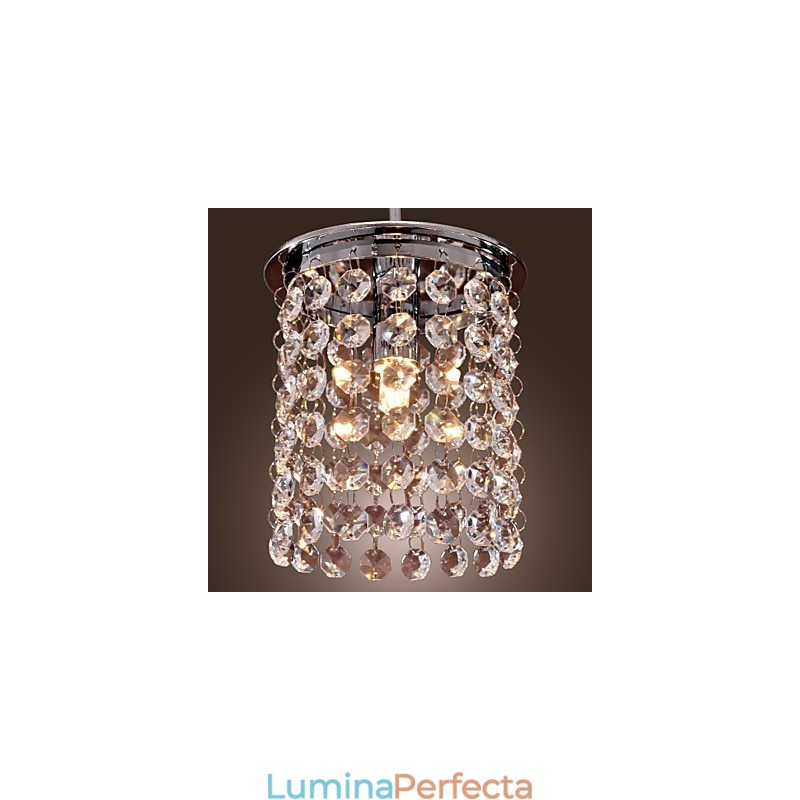 Lampă suspendată galvanizată în stil mini din cristal modern și contemporan