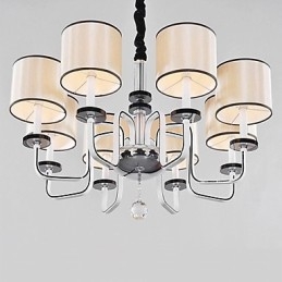 Candelabru contemporan modern din metal cromat din cristal