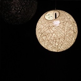 Lampă sferică Cany Artă Contemporană și Contractată Lampă suspendată cu bile de cânepă