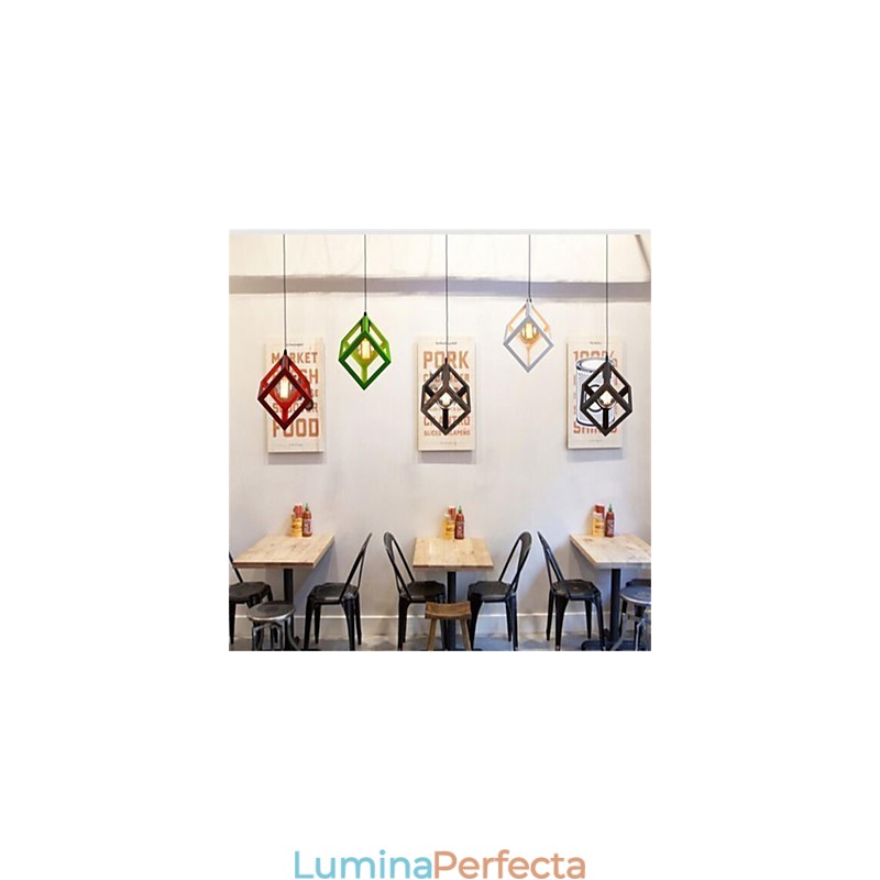 Candelabru de artă din fier în formă de cușcă de păsări retro american