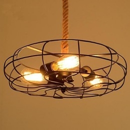 Candelabru cu ventilator industrial creativ american Lron Rope vintage
