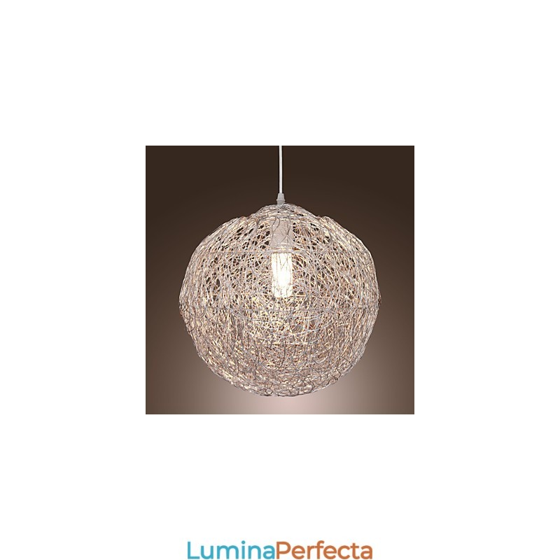 Lampă suspendată cromată în stil mini Globe, modernă și contemporană