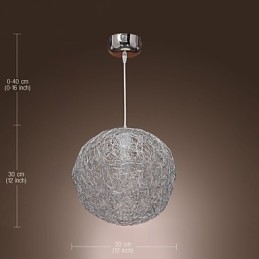 Lampă suspendată cromată în stil mini Globe, modernă și contemporană