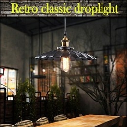 Lampă suspendată în stil european clasic, retro, metal, droplight