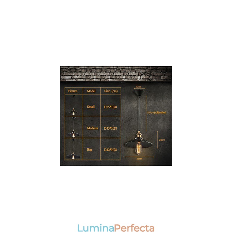 Lampă suspendată în stil european clasic, retro, metal, droplight