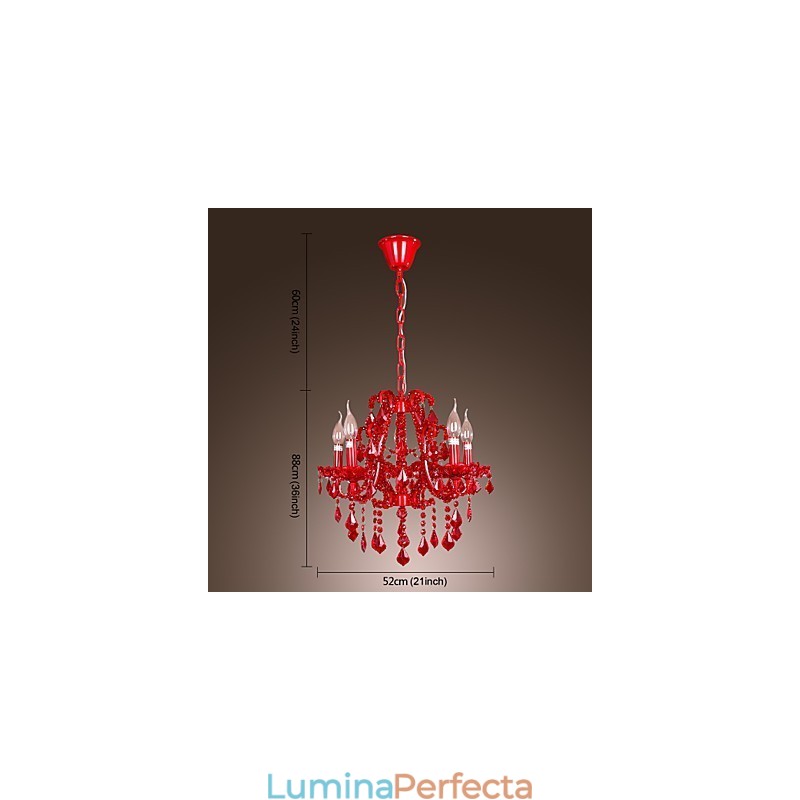 Candelabru contemporan modern din metal cromat din cristal