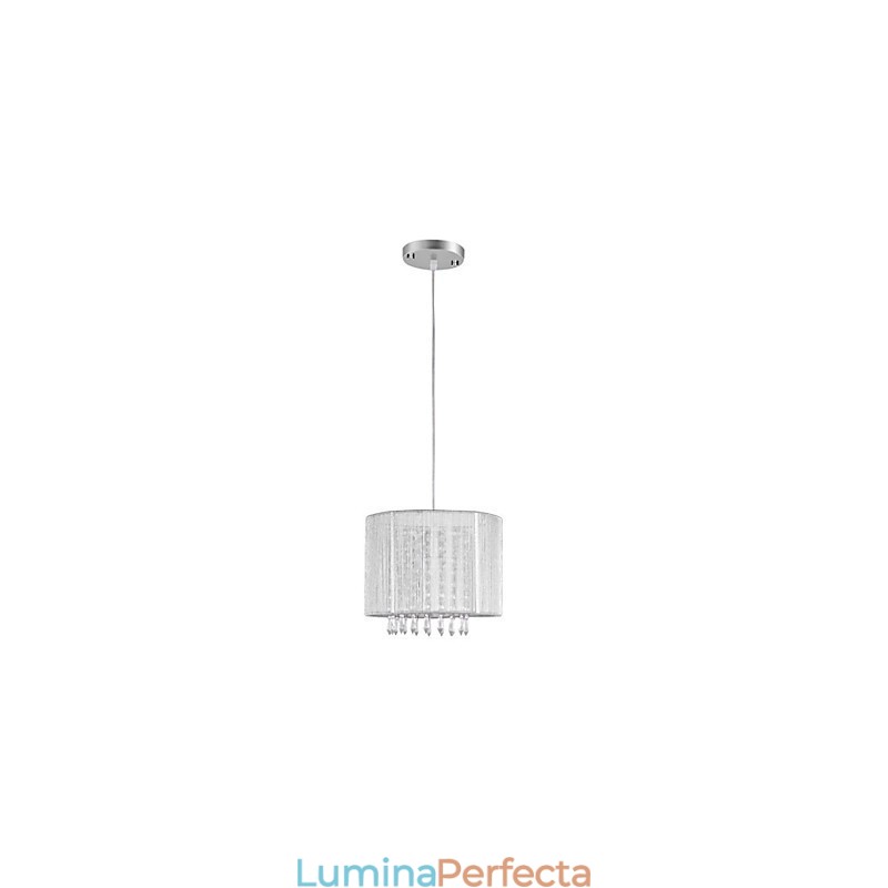 Candelabru din pânză argintie din cristal