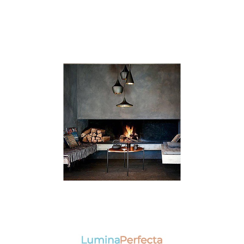 Lampă suspendată din metal cu pictură în stil mini