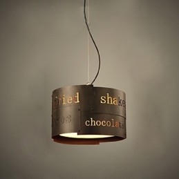 LOFT Modernă Modernă Artă Nordică Lampă de suspendare din țesătură Creativă Lampă de cafenea Lampă de suspendare Dia 35cm