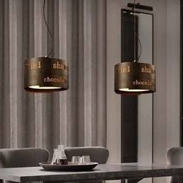 LOFT Modernă Modernă Artă Nordică Lampă de suspendare din țesătură Creativă Lampă de cafenea Lampă de suspendare Dia 35cm