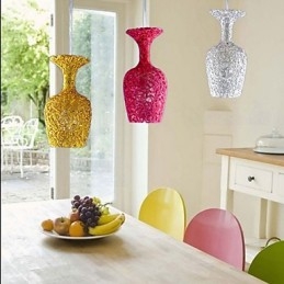 Candelabru din aluminiu țesut cu lampă cu trei capete Apple
