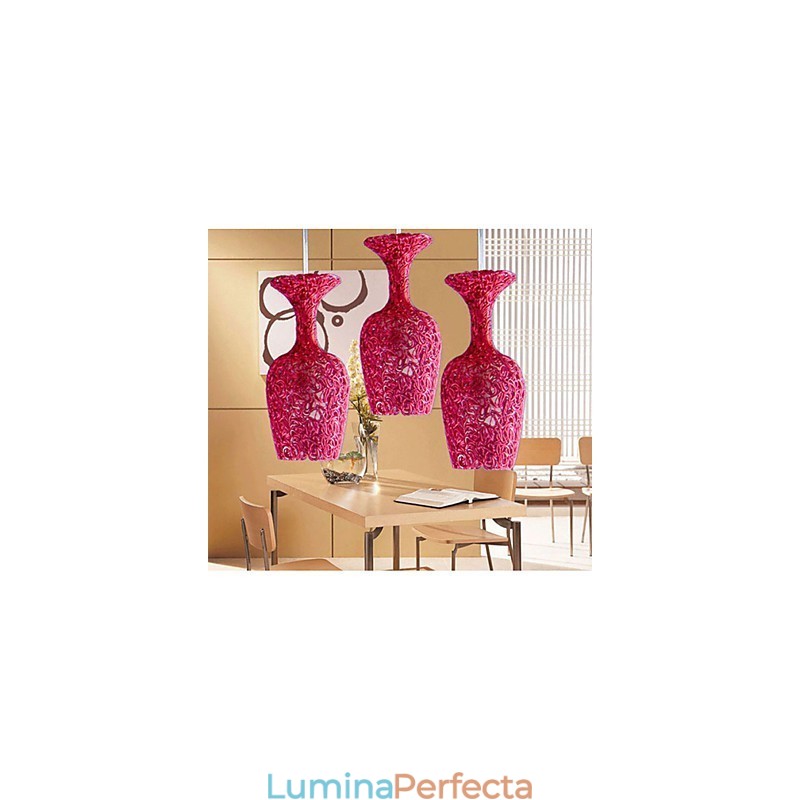 Candelabru din aluminiu țesut cu lampă cu trei capete Apple