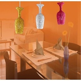 Candelabru din aluminiu țesut cu lampă cu trei capete Apple