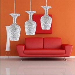 Candelabru din aluminiu țesut cu lampă cu trei capete Apple