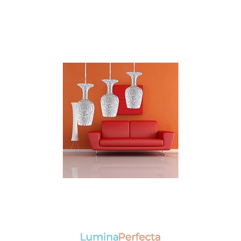 Candelabru din aluminiu țesut cu lampă cu trei capete Apple