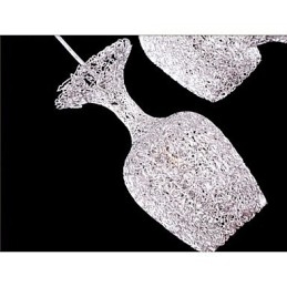 Candelabru din aluminiu țesut cu lampă cu trei capete Apple