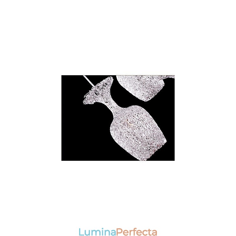 Candelabru din aluminiu țesut cu lampă cu trei capete Apple