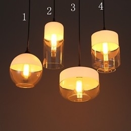 Lampă candelabru din sticlă din fier forjat de la Nordic Creative Stair Shop