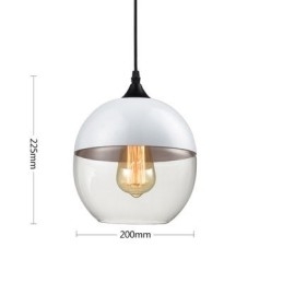 Lampă candelabru din sticlă din fier forjat de la Nordic Creative Stair Shop