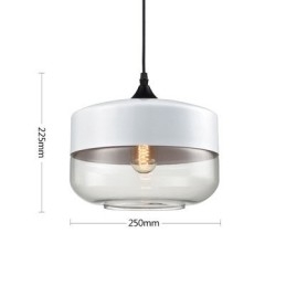 Lampă candelabru din sticlă din fier forjat de la Nordic Creative Stair Shop