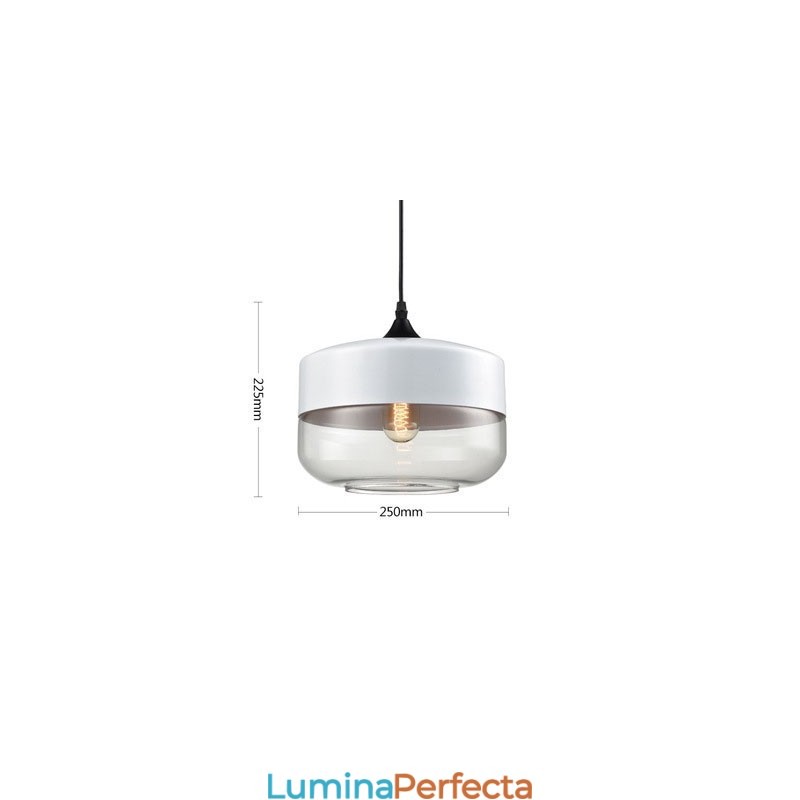 Lampă candelabru din sticlă din fier forjat de la Nordic Creative Stair Shop