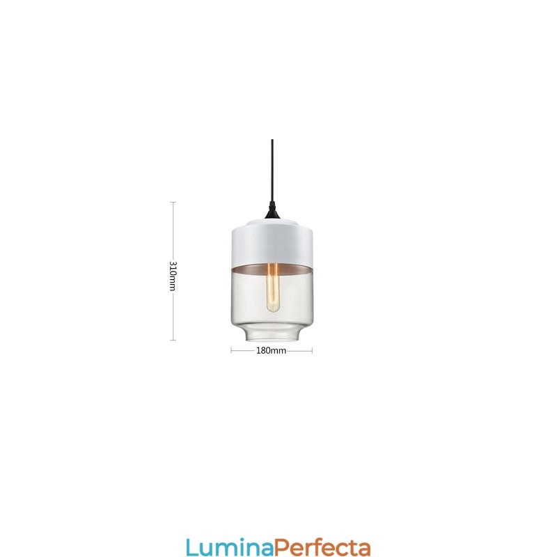 Lampă candelabru din sticlă din fier forjat de la Nordic Creative Stair Shop