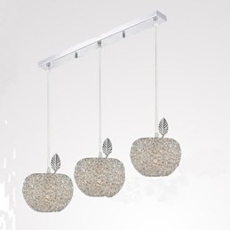 Candelabru din aluminiu țesut cu lampă cu trei capete Apple