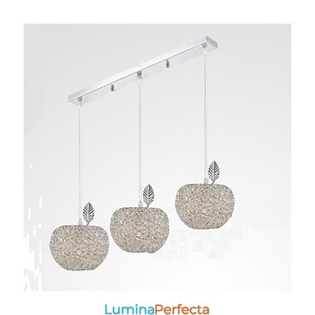 Candelabru din aluminiu țesut cu lampă cu trei capete Apple Candelabru din aluminiu țesut cu lampă cu trei capete Apple
