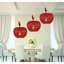 Candelabru din aluminiu țesut cu lampă cu trei capete Apple