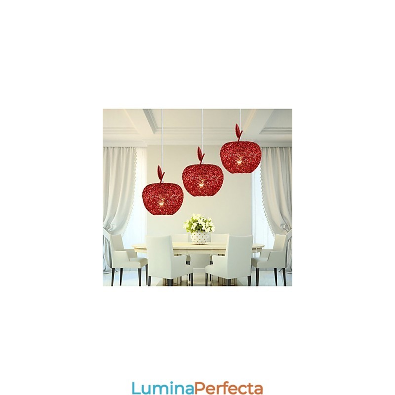 Candelabru din aluminiu țesut cu lampă cu trei capete Apple