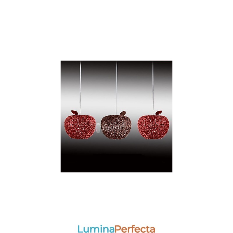 Candelabru din aluminiu țesut cu lampă cu trei capete Apple