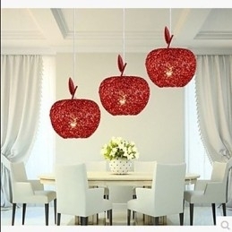 Candelabru din aluminiu țesut cu lampă cu trei capete Apple