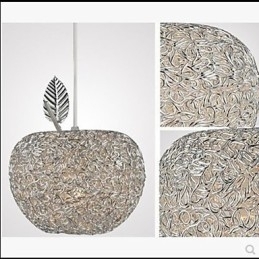 Candelabru din aluminiu țesut cu lampă cu trei capete Apple